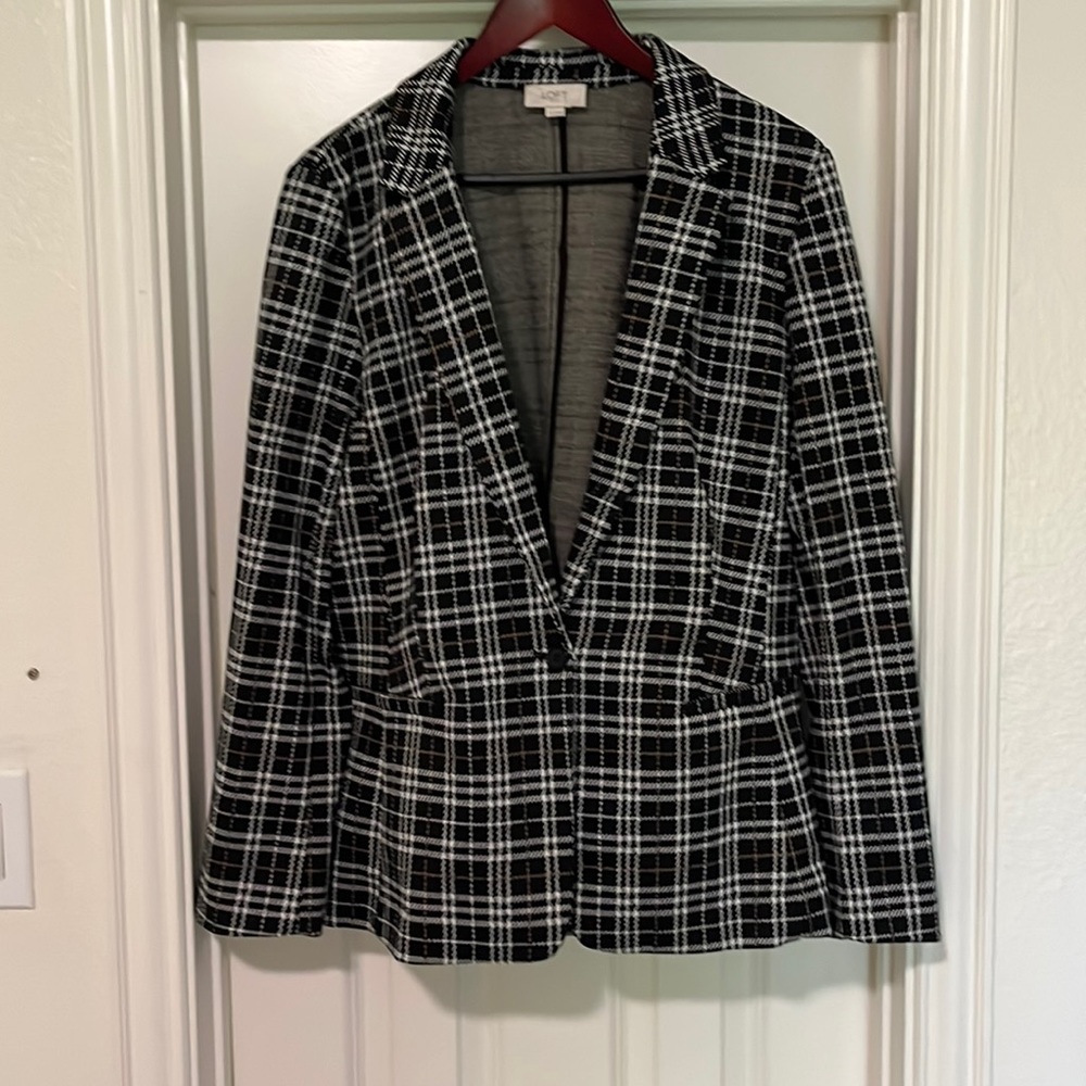 Loft plaid blazer